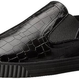 Geox Respira Womens 5 Black Italian Patent Leather Wamalthia8 Walking Flat Shoes